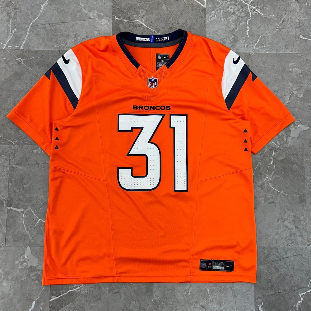 Nike Denver Broncos Football Jersey Mens XL Justin Simmons Orange NFL